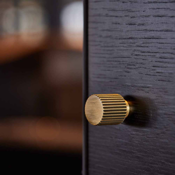 Cabinet Knob Helix Stripe - Antique Bronze