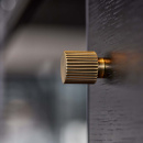 Cabinet Knob Helix Stripe - Antique Bronze