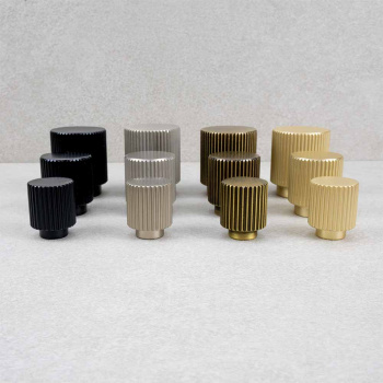 Cabinet Knob Helix Stripe - Antique Bronze