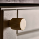 Cabinet Knob Helix Stripe - Brass