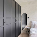 Cabinet Knob Helix Stripe - Matte Black