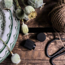 Cabinet Knob Helix Stripe - Matte Black