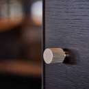 Cabinet Knob Helix Stripe - Stainless Steel Finish