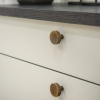Cabinet Knob Flat - Matte Black