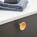 Cabinet knob Trumpet - Untreated Oak